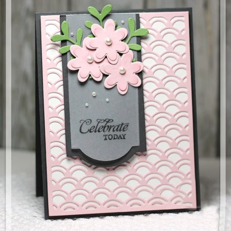 Нахлест цветы металлические Вырубные трафареты Необычные нахлест высечки для