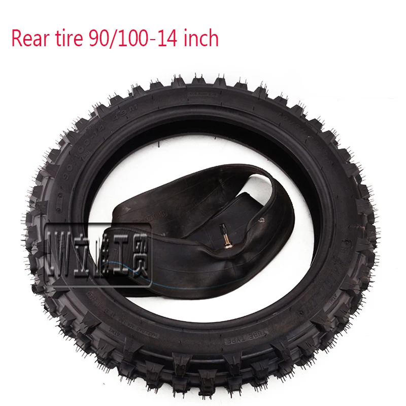 

70x100-17 inch front tire 90/100-14 inch rear tire inner & outer tires wear-resistant Front Rear Wheels for off-road motorcycle