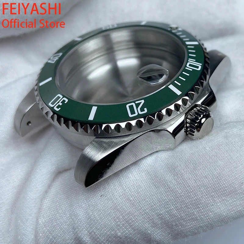 40mm 316L Stainless Steel Submariner Men's watches case Ceramic Bezel accessory Sapphire For seiko nh35 nh36 8215 dial movement