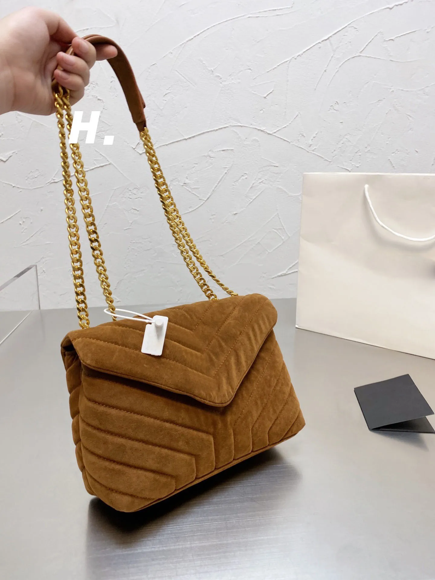 

104326 Women's new classic versatile thick gold-plated chain bag postman bag single shoulder bag