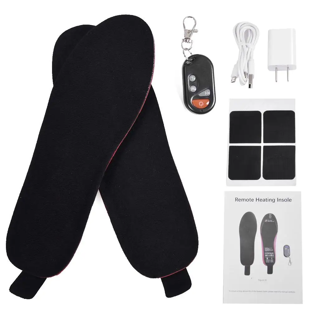 

Winter Men Warm Insole Cutable size 34-46 Electric heating Insoles Outdoor Skiing Cycling Travel Warm Insole with Remote Control