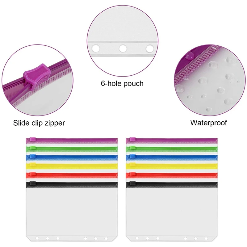 

A6 Binder, A6 PU Leather Notebook Binder, Budget Binder, Envelope with Cash, Money Clip, Closure with Magnetic Buckle