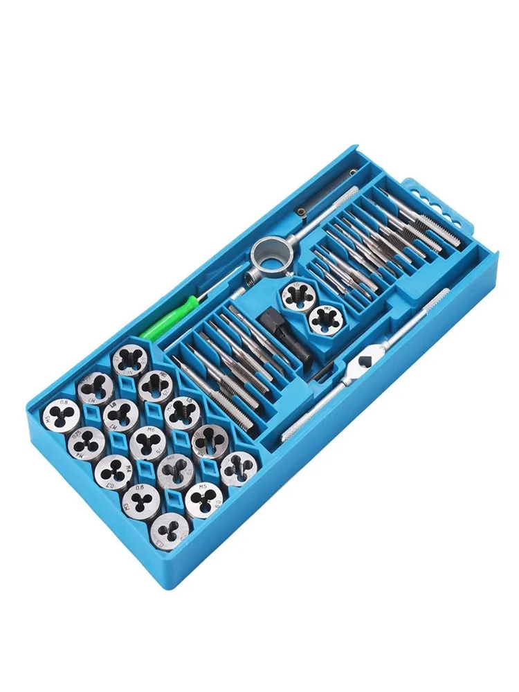 

40pcs/Set Metric Tap Wrench Tip And Die Set M3-M12 Screw Thread Metric Plugs Taps Nut Bolt Alloy Metal Hand Tools