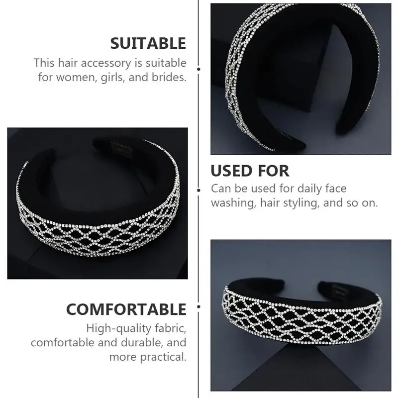 

1pc Makeup Headband Shiny Hair Hoop Lady Headband Shiny Headband for Women Daily