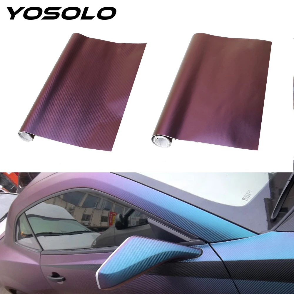YOSOLO 3D виниловая пленка из углеродного волокна для украшения сделай сам Наклейки