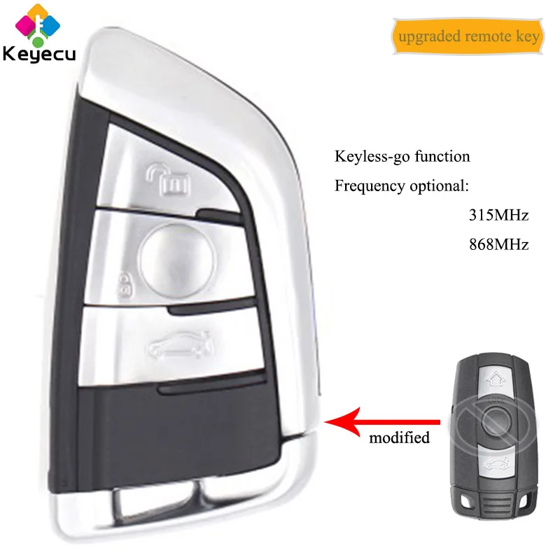 KEYECU модифицированный ключ для автомобиля без ключа 3 кнопки 315 МГц/868 МГц PCF7952 чип