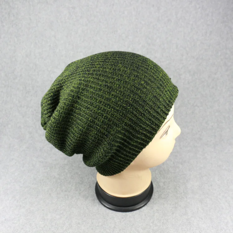 Blackish green Мужские и женские шапки, повседневные шапочки для мужчин и женщин, теплая вязаная зимняя шапка, модная однотонная хип-хоп унисекс шапка бини, шапка для мужчин и женщин, подарок - Цвет: Blackish green