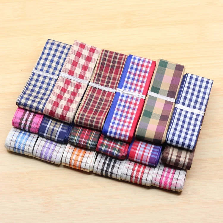 Лента с принтом в шотландскую клетку 1 ярдов/партия 2 5 см несколько вариантов для