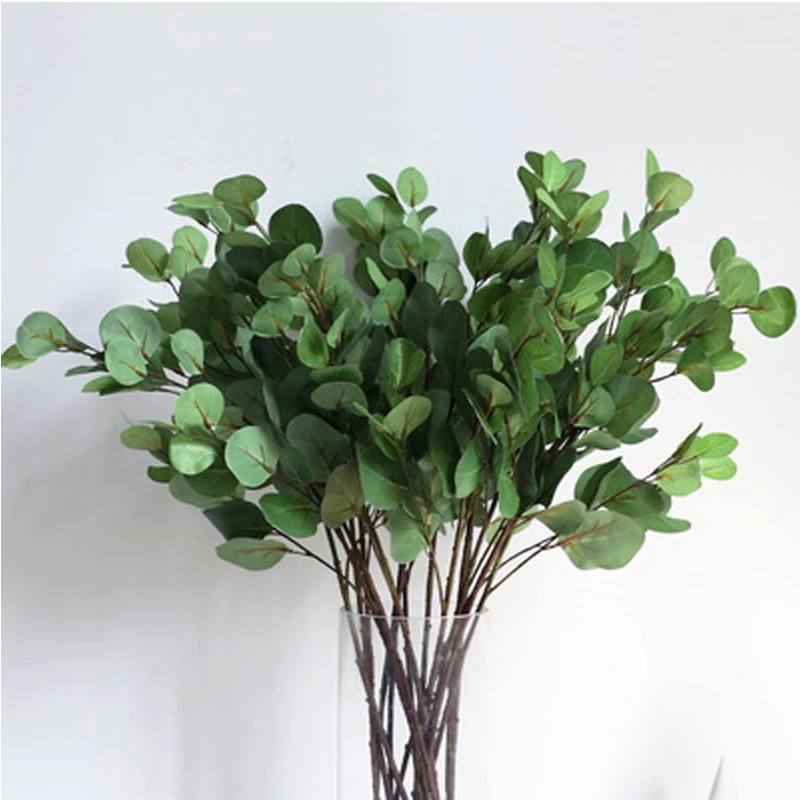 Шелковые листья эвкалипта искусственные зеленые для свадебного украшения DIY