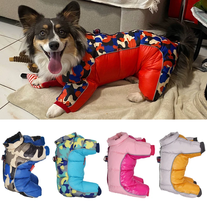 

Thicken Warm Dog Clothes Winter Warm Clothes For Small Dogs Waterproof Reflective Puppy Jumpsuits Chihuahua Yorkie Pets Clothing