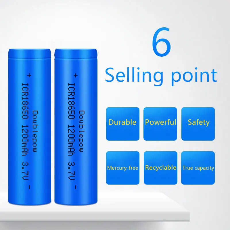 Литиевая аккумуляторная батарея 3 7 в 1200 мАч 18650 аккумулятор для фонариков с