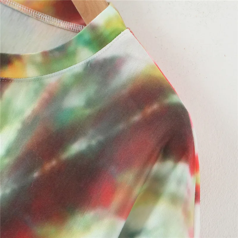 

Casual O-neck Tie-dye Women T-shirts Gradient printing loose female tops Short sleeve fashion summer ladies tops