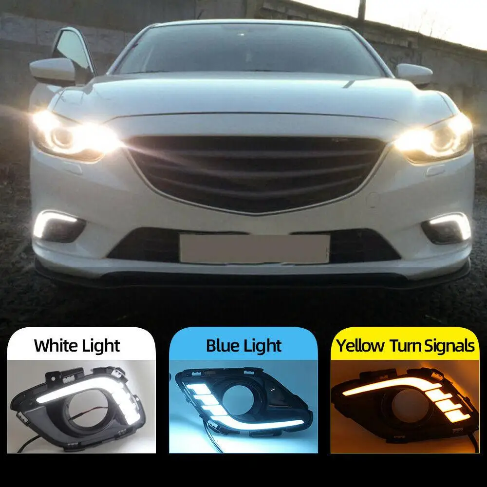 Дневные ходовые огни для Mazda 6 Atenza 2013-2015 Светодиодный дневной светильник Дневной