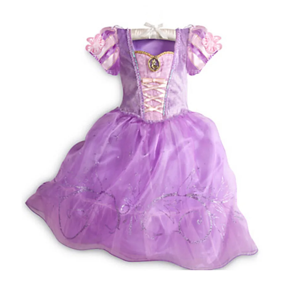 Girls Princess Dress Kids Summer Elsa Cinderella Snow White Aurora Sofia Rapunzel Costume Girl Halloween Party | Детская одежда и