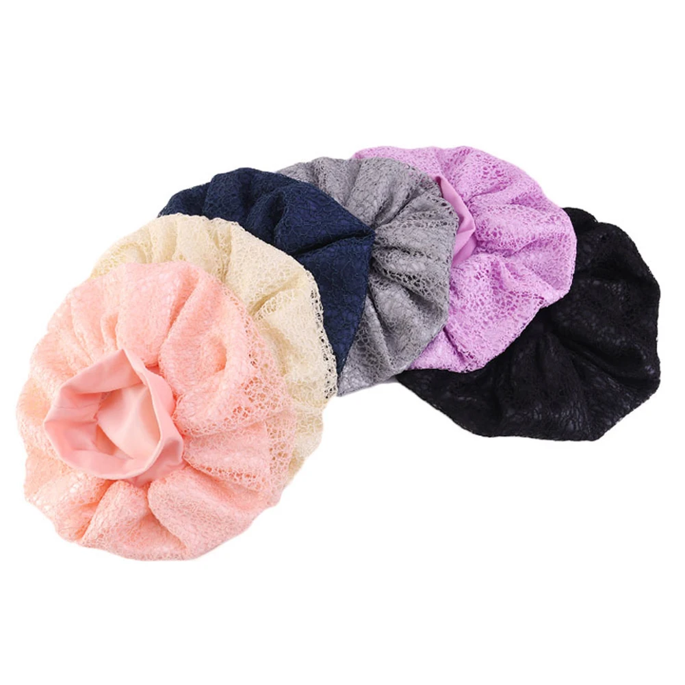 Женская атласная шелковая шляпа большого размера ночной головной убор для сна