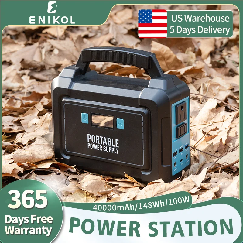 

Портативное зарядное устройство на солнечной батарее, 100 Вт, 110 В, 220 В, 40000 мАч, Вт/ч, многофункциональная электростанция для отдыха на открыто...