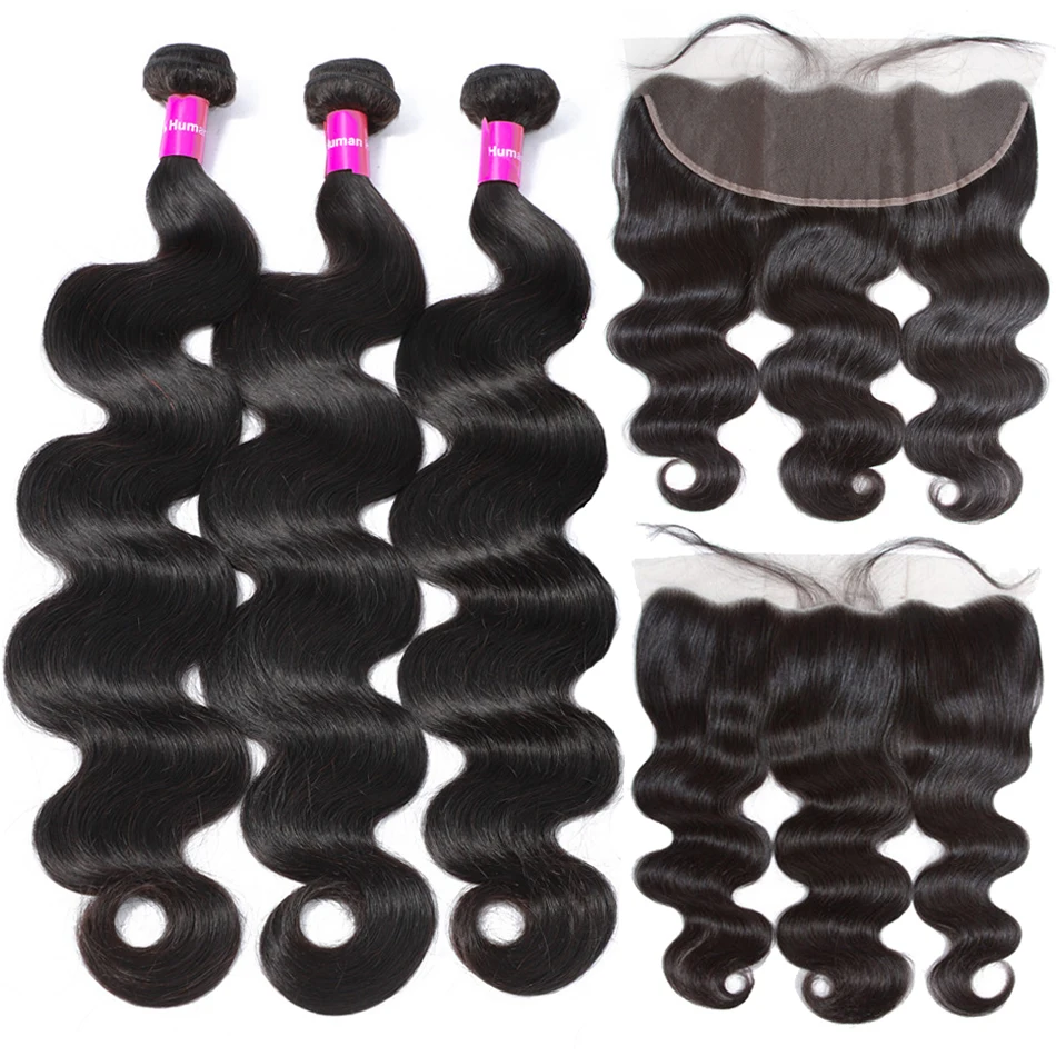 Волнистые пучки с фронтальной предварительно выщипанной кружевной застежкой 3/ 4