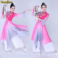 chinese folk dance classical yangko dance costumes women national chinese style festival dance clothing elegant square dance