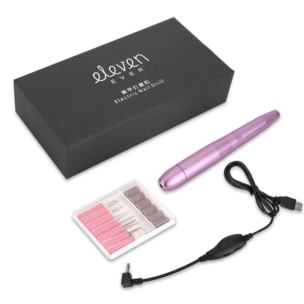 Машинка электрическая с 6 насадками для маникюра и педикюра портативный аппарат
