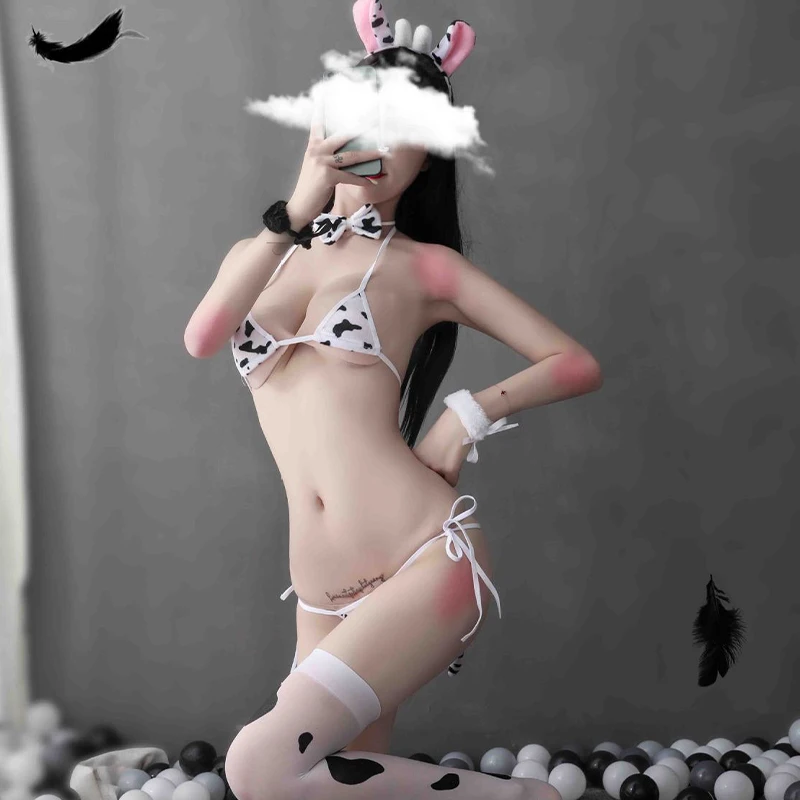 Новинка униформа для косплея коров искусственное аниме комплект нижнего белья