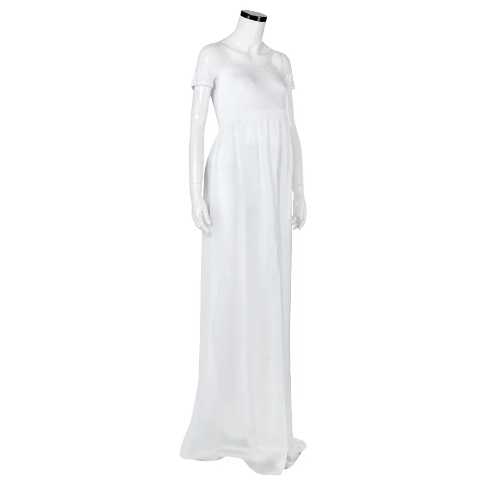 

Women Pregnants Dresses Cotton Sexy For Photography Props Dresse Off Shoulders Long Dress Fashion Summer White Long Dress #63