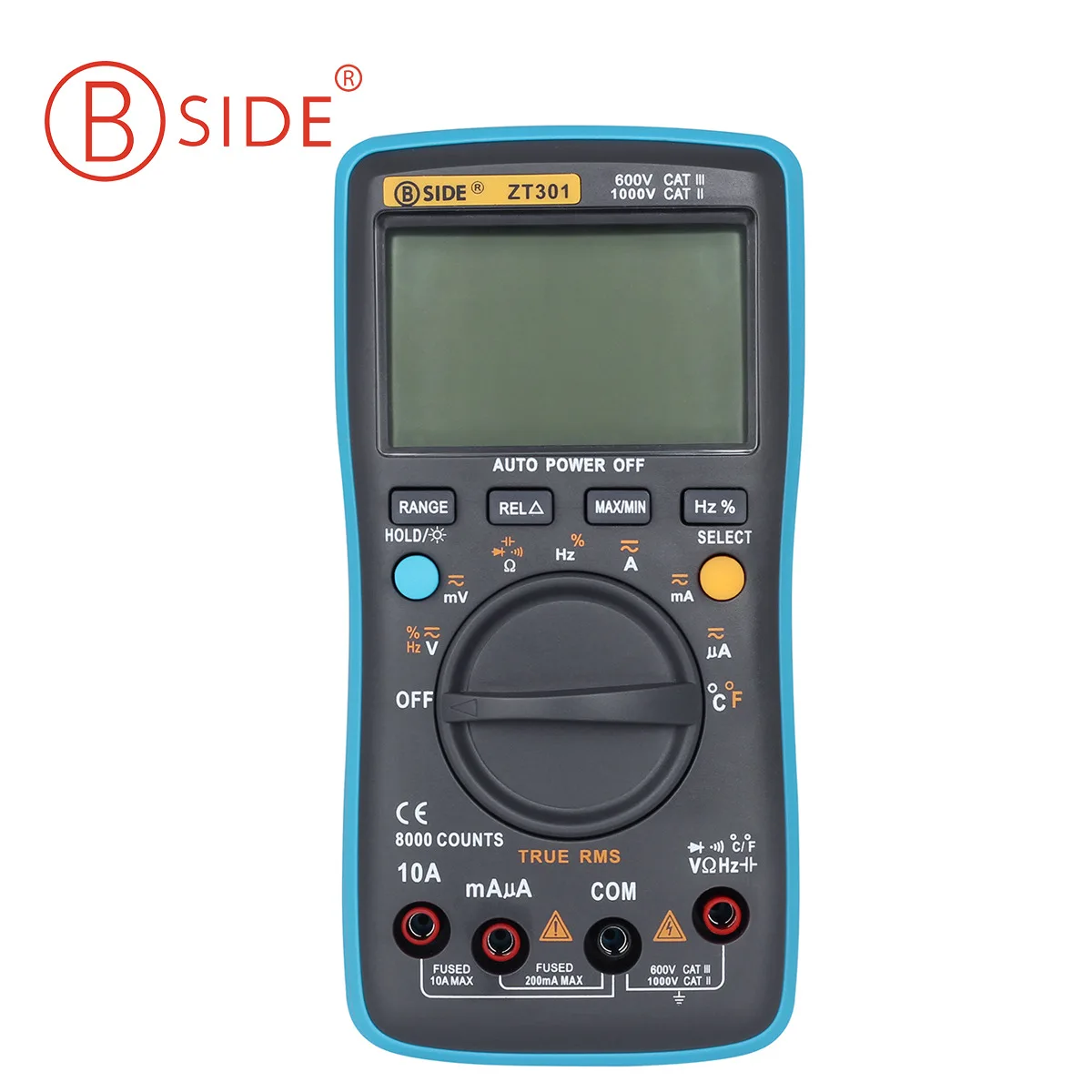 BSIDE ZT301 цифровой True RMS Автоматический диапазон 8000 отсчетов мультиметр AC DC Ток Сопротивление напряжения Емкость Частотомер