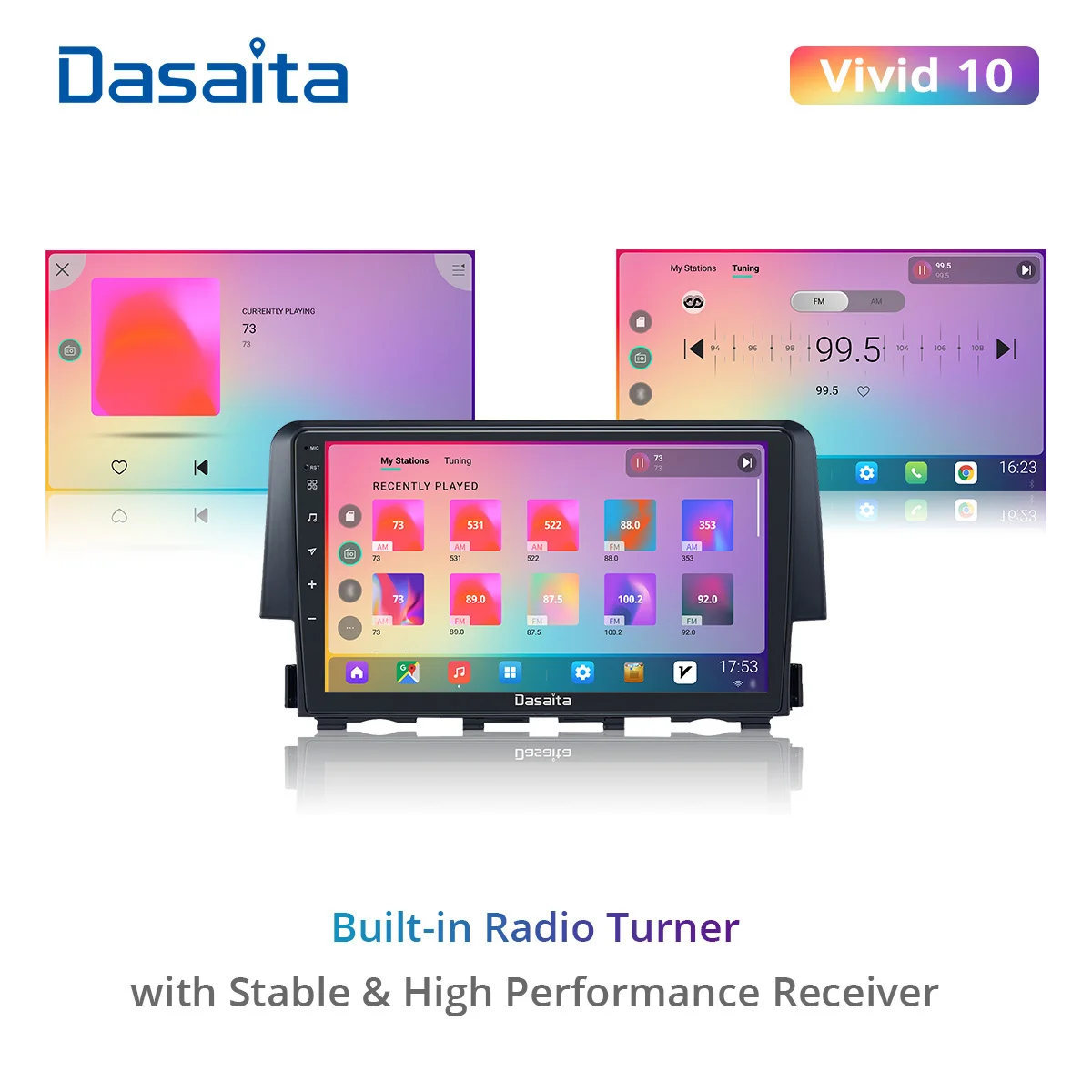 

Dasaita 9" Android auto audio for cars Honda Civic 2015 2016 with Octa Core 4GB 64GB Auto Multimedia Stereo video 4G GPS
