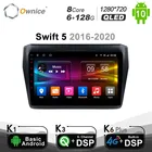 Автомобильный dvd-плеер Ownice, 6 ГБ + 128 Гб, Android 10,0, для Suzuki Swift 2018, стерео, GPS-навигация, автомагнитола 2 Din, аудио, видео плеер, 4G, LTE, DSP, SPDIF