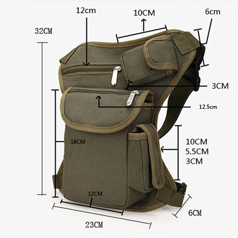 

Canvas Waist Bags Drop Leg Bag Men Belt Bicycle Motorcycle Money Belt Pack Unisex Men Black Belt Pack Bag