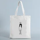 Женская Холщовая Сумка-тоут для покупок с мультяшным принтом, Женская дорожная Холщовая Сумка-тоут, модные многоразовые эко-сумки, женские холщовые сумки