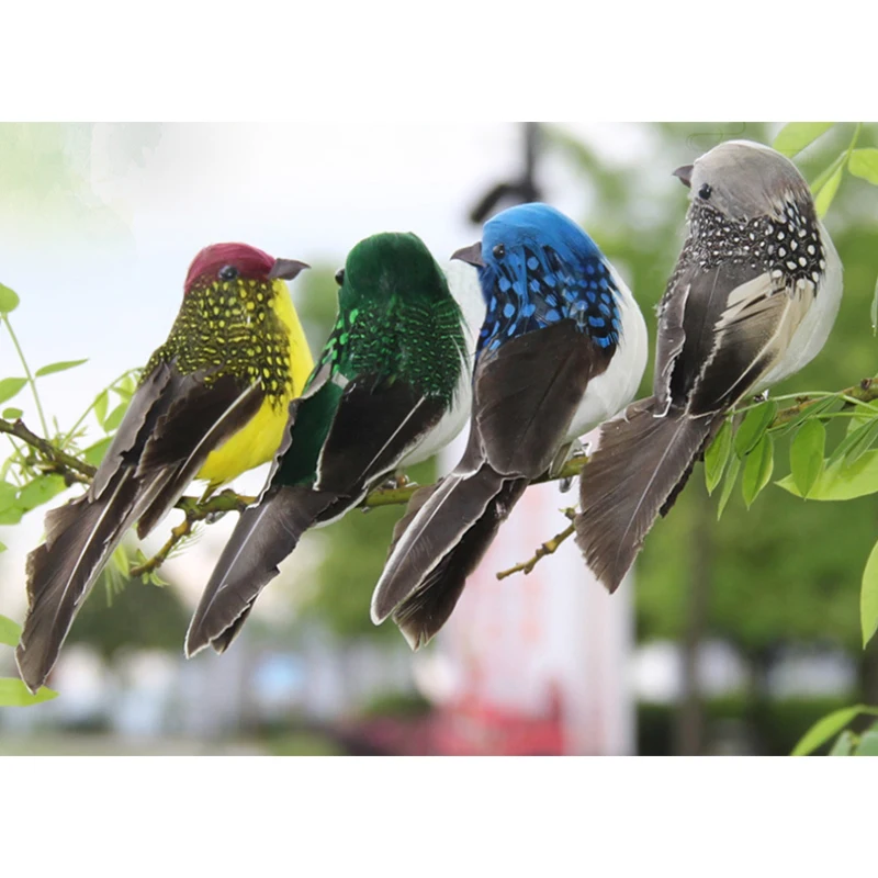 Мини Искусственные Птицы искусственные перья пенопластовые Голубки свадебное