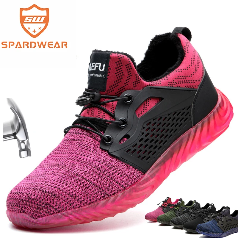 Рабочая обувь унисекс со стальным носком нескользящая рабочая легкая дышащая