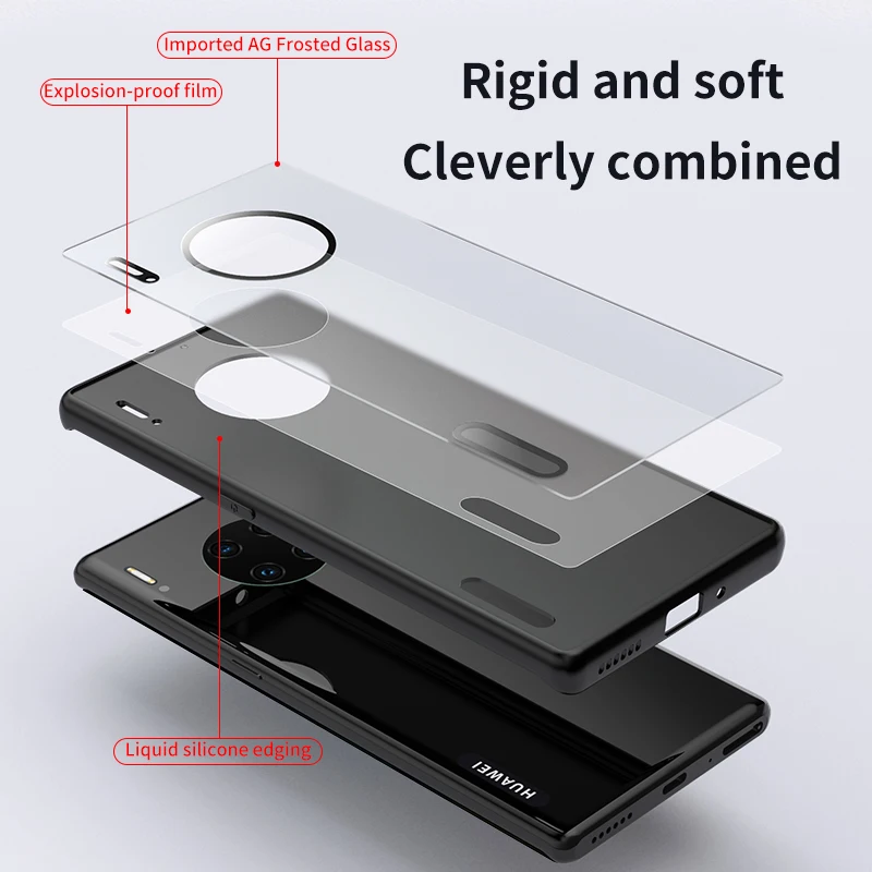 AG матовое стекло мобильный телефон чехол для Huawei P30Pro P40Pro с антипригарным