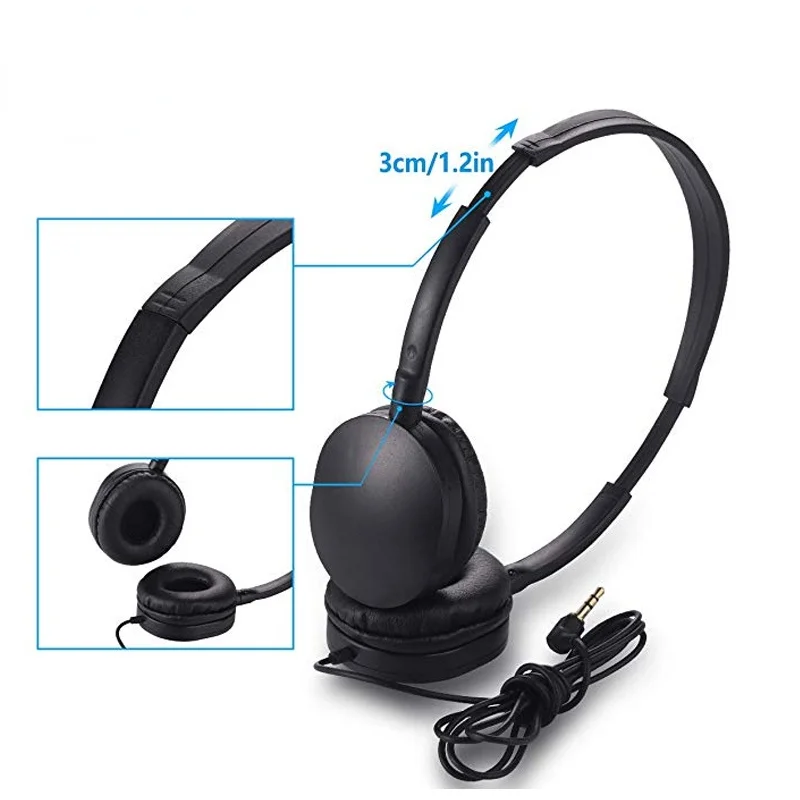 Проводные Складные Наушники регулируемые наушники с аудиоразъемом 3 5 мм