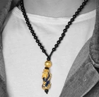 Золотой кулон Pixiu ожерелье воин сила богатство счастливая энергия Пара Ожерелье Pixiu Парные кулоны красивые значения ювелирные изделия