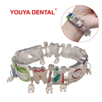 dental new fashion bracelet for women men creative enamel tooth shape bracelets hand chain charm jewelry dentistry dentist gifts