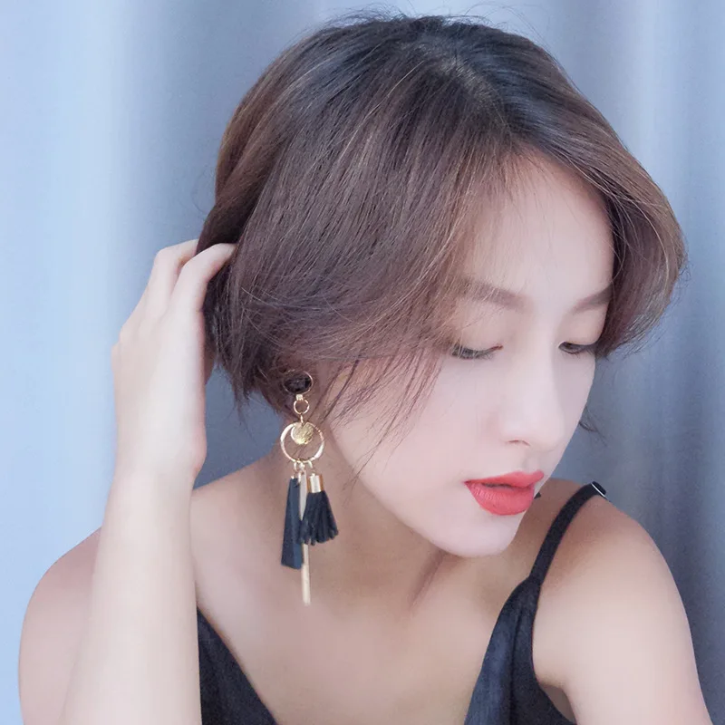 ZHEN TOMOMI корейские массивные треугольные деревянные черные бархатные длинные