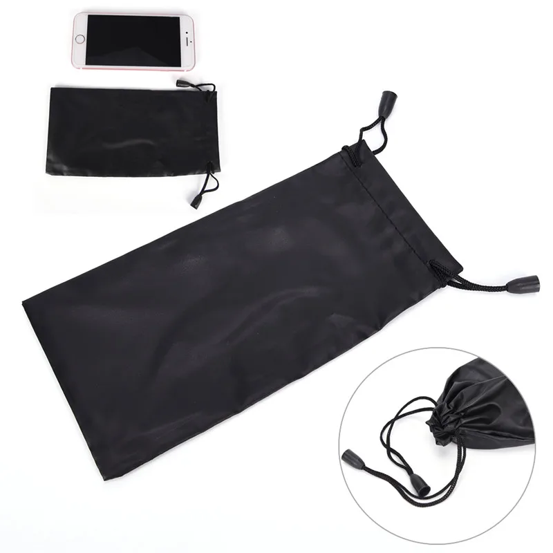 

3Pcs DIY Porable Soft Cloth Microfiber Pouch Eyewear Bag Case For Travel Sunglasses Glasses Black