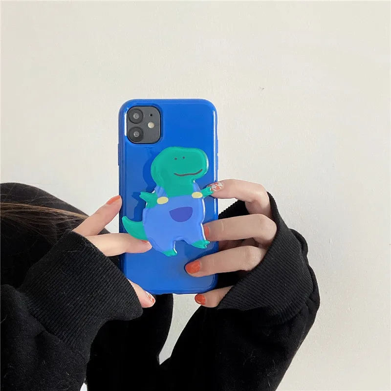 Ins Корея динозавр держатель мягкий чехол для телефона iPhone12 11Pro Xsmax 78 плюс SE2020 XR