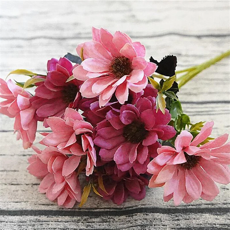 Маленькая шелковая Европейская Маргаритка цветочный букет для украшения дома 1