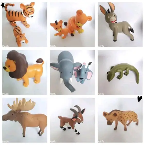 

Симпатичная модель дикого животного, лиса, волк, медведь, орангутан, страусиная лошадь, различные познавательные игрушки для детей