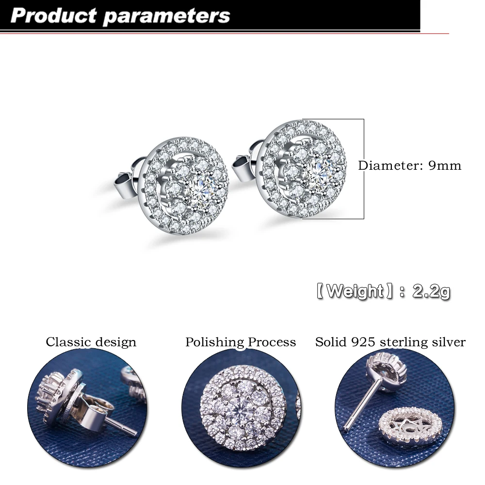 Романтический подарок на день Святого Валентина 925 пробы серебряные серьги