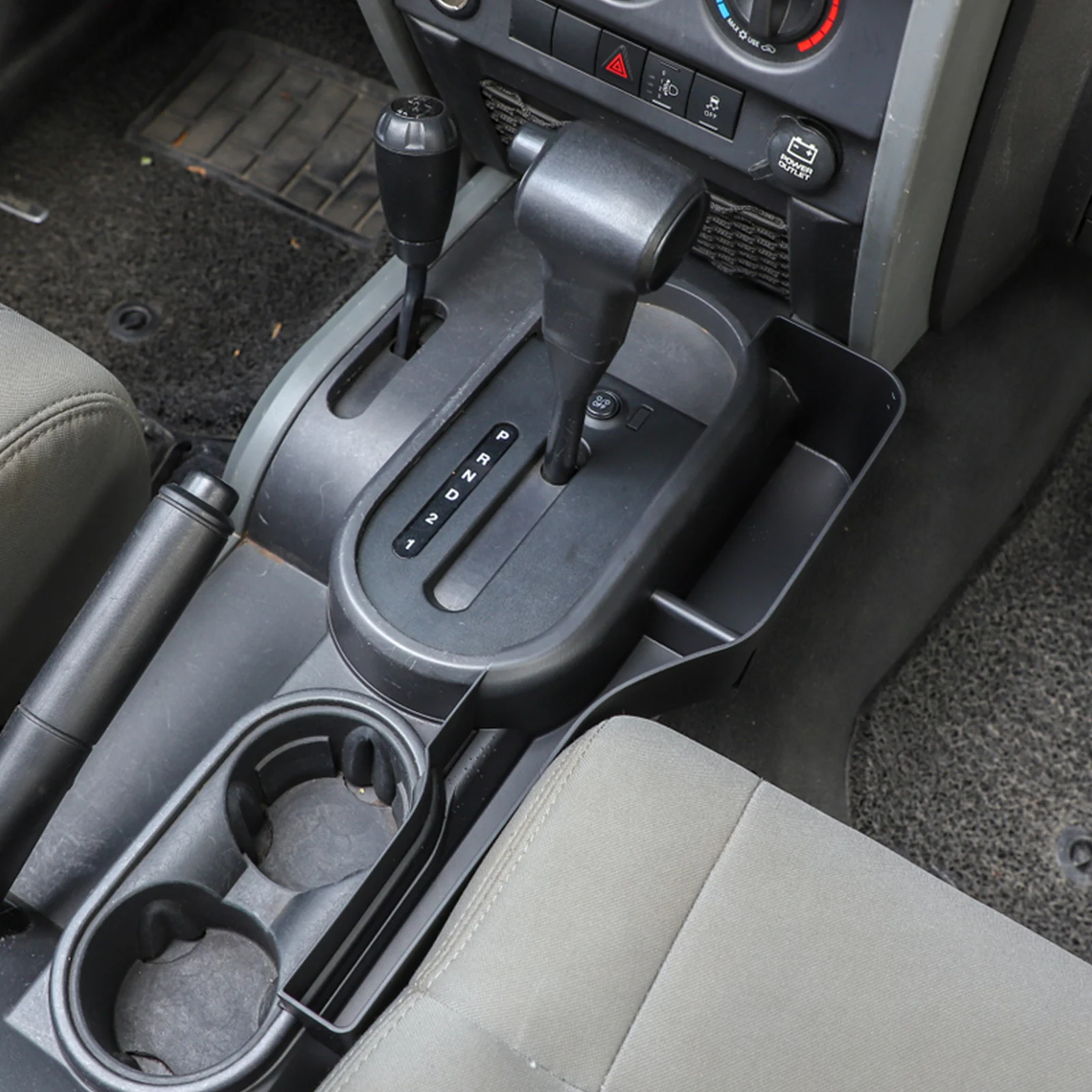 Продажа Боковая коробка для хранения коробки переключения передач Areyourshop, лоток-органайзер подходит для Wrangler JK 2007-2010, аксессуары для салона автомоб...