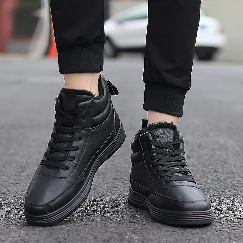 Мужские зимние ботинки Сезон осень зима Теплая мужская обувь Модные удобные