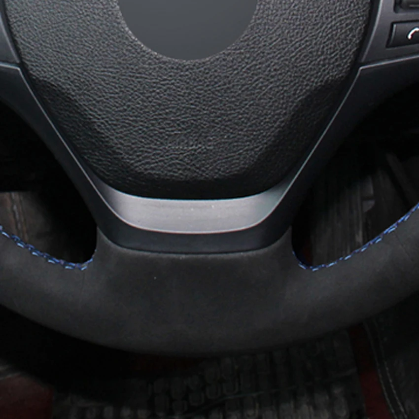 

Black Suede DIY Hand Sewing Car Steering Wheel Cover for BMW 4 Series 420d 420i 428i 430i 435i 440i F32 F33 F36 2013-2019