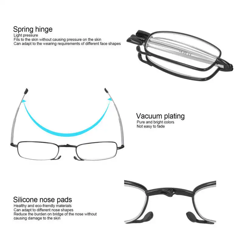 Очки для чтения с коррекцией осанки складные блокировкой сисветильник при