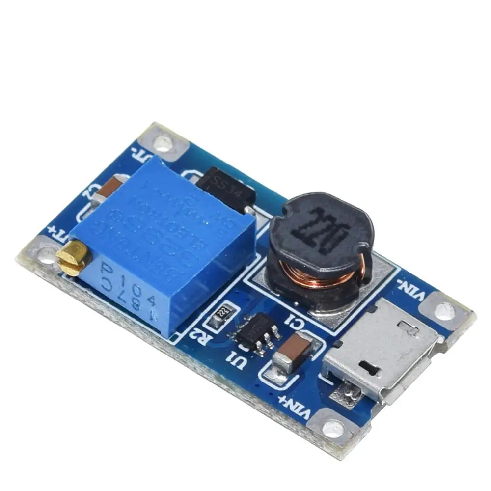 MT3608 DC-DC Step Up Converter Booster Power Supply Module Boost Step-up Board MAX output 28V 2A for arduino
