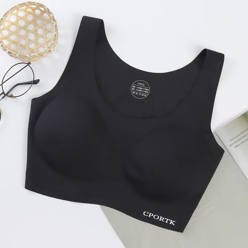 

Sitonjwly Hot Latex Seamless Bras for Women Push Up Solid Underwear Comfort Shock-Proof Bralette Female Wire Free Brassiere