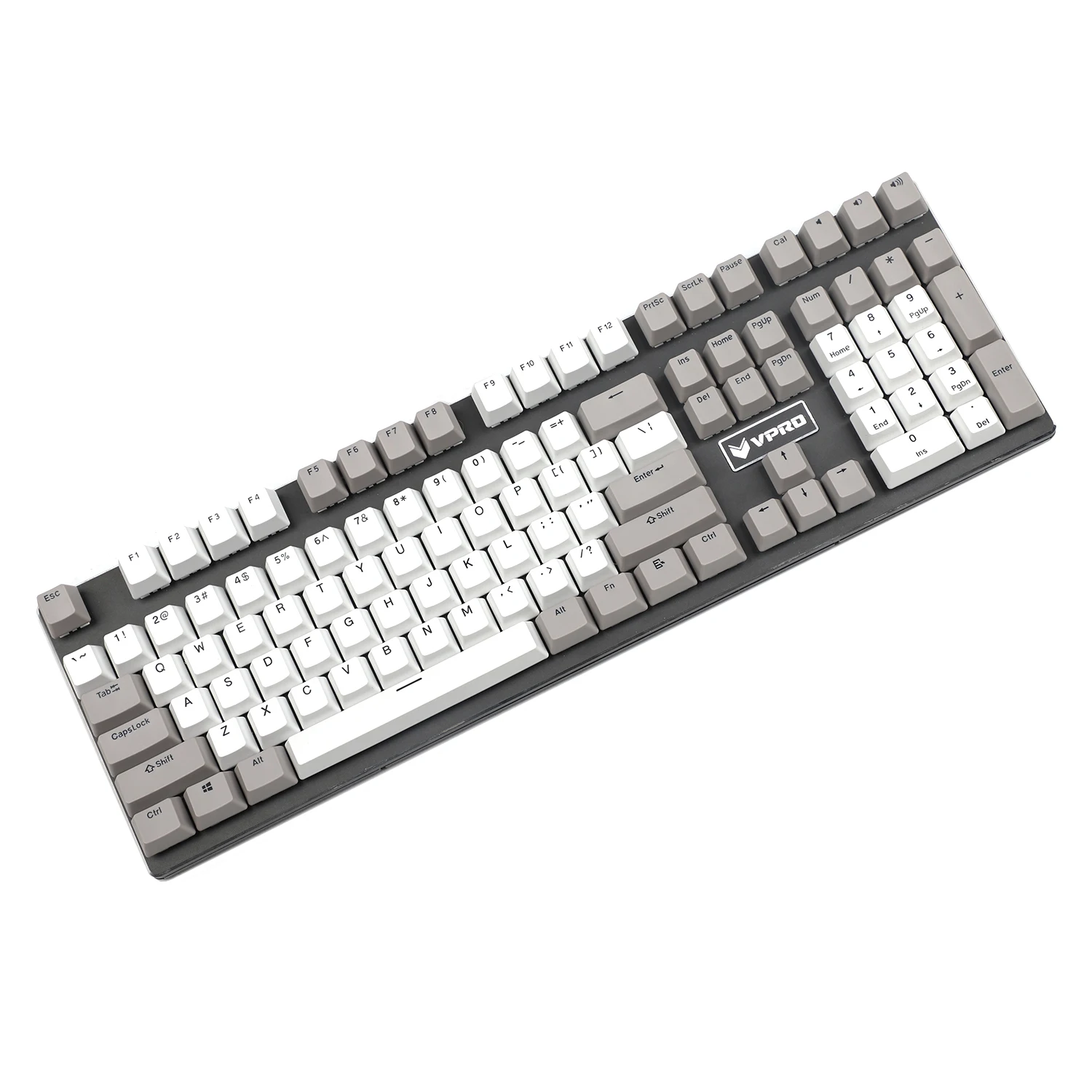 YMDK 108 PBT двойной выстрел Dolch серый белый не блестящий по OEM профилю для MX