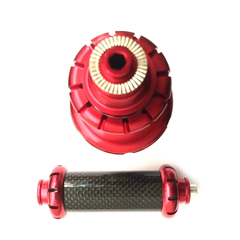 Powerway R36 Aluminium alloy Carbon Straight Pull hub road bicycle ceramic bearing Hub Black/Red 18/21 hole | Спорт и развлечения
